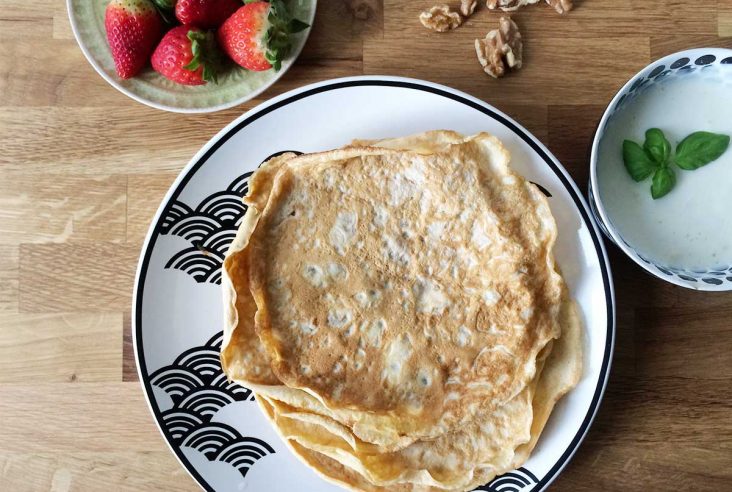 Rezept für glutenfreie Protein-Crepes