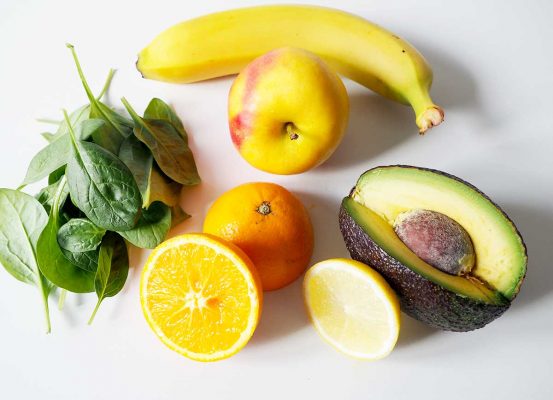 Smoothie Zutaten: Spinat & Obst